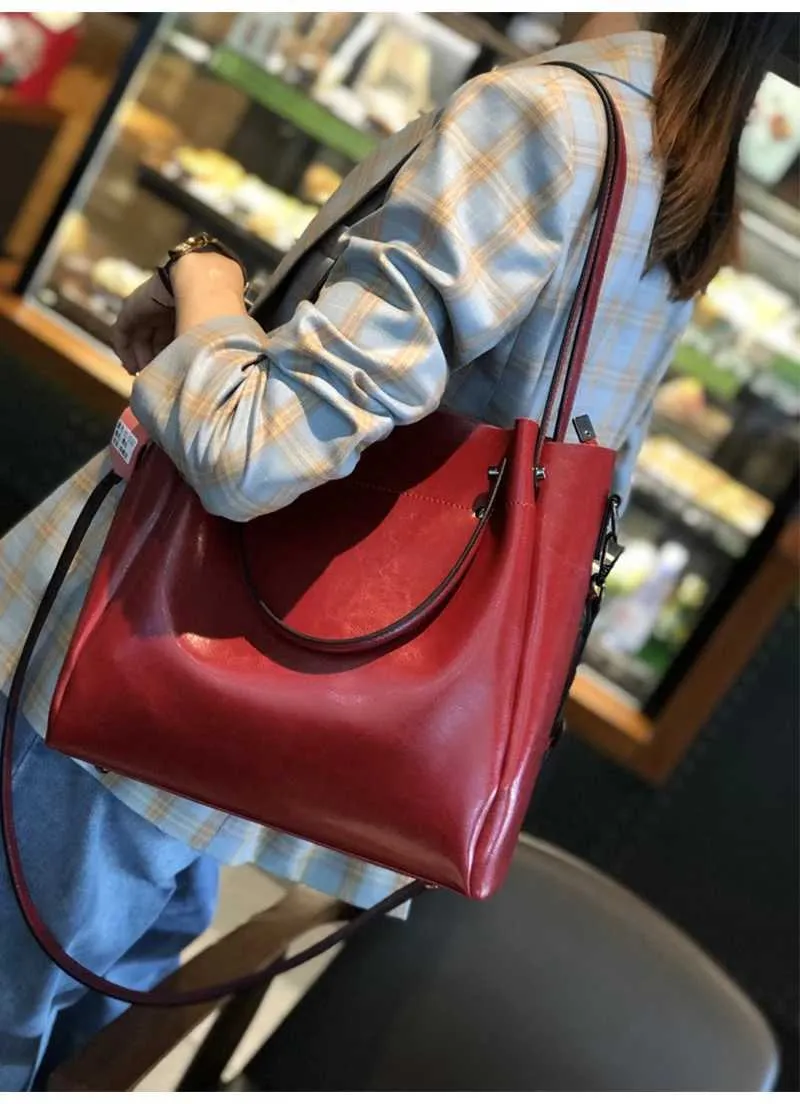 Dames handtas van echt leer in cowboy stijl als schoudertas_voghion.com