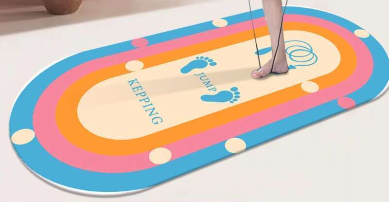 Indoor Sports Silent Shock-absorbing Yoga Mat, Home Slimming Soundproofing Skipping Rope Blanket, Fitness Anti Slip_voghion.com