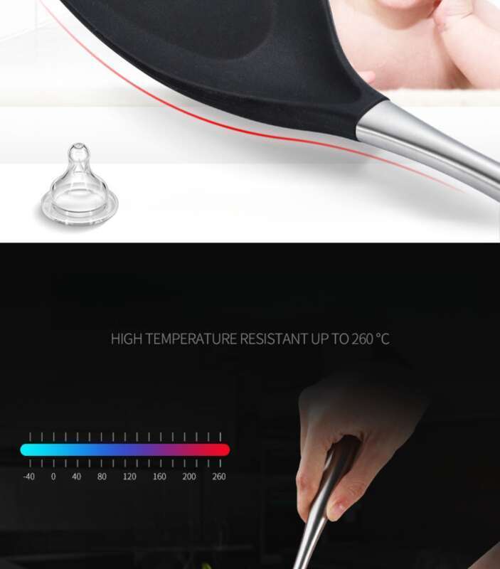 Non Stick Special Silicone Shovel, Heat-resistant Household Stir Fry Kitchenware Set, Soup Spoon Frying Shovel Does Not_voghion.com