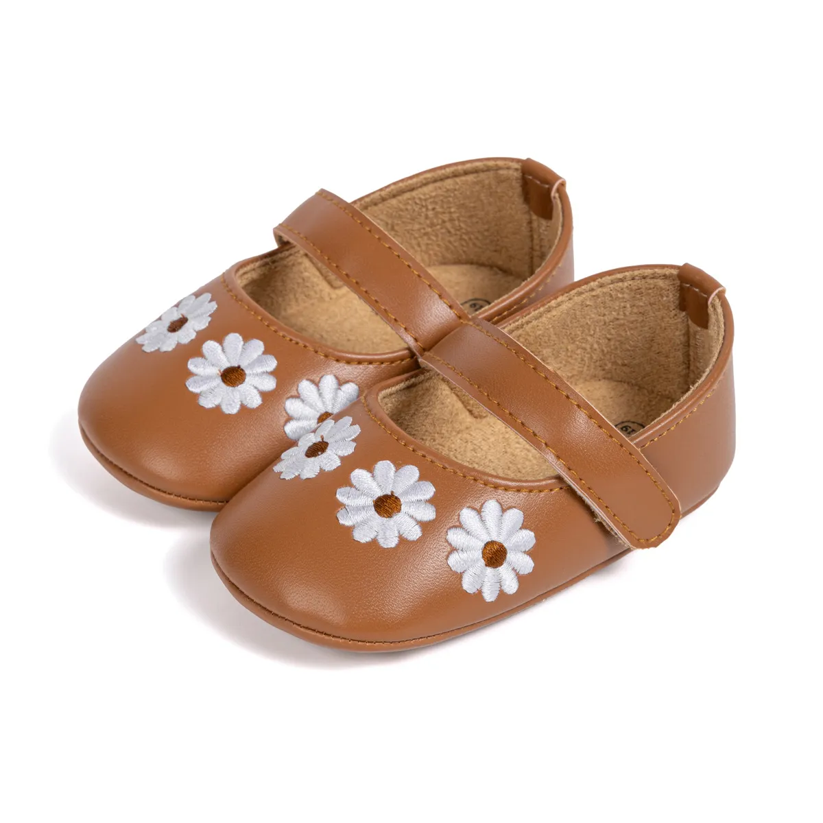 Papuci de balet antiderapanți pentru fete, din piele PU, talpă din cauciuc, casual, pentru sugari, pantofi de nuntă pentru rochii de prințesă, 0-18 luni, pentru nou-născuți_voghion.com