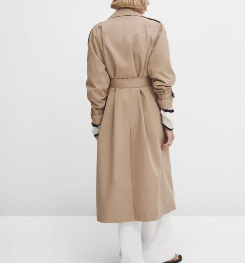 Singolo spagnolo 2024 autunno nuovo prodotto Trench classico di media lunghezza per pendolarismo in stile britannico OL_voghion.com